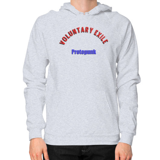 Hoodie (on man) Heather grey - Voluntary Exile