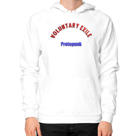 Hoodie (on man) White - Voluntary Exile