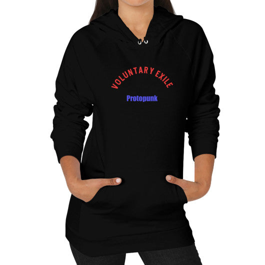 Hoodie (on woman) Black - Voluntary Exile