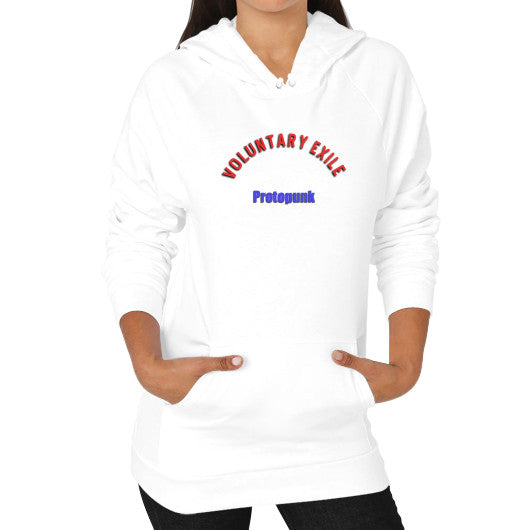 Hoodie (on woman) White - Voluntary Exile