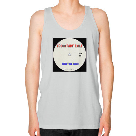 Unisex Fine Jersey Tank (on man) Silver - Voluntary Exile