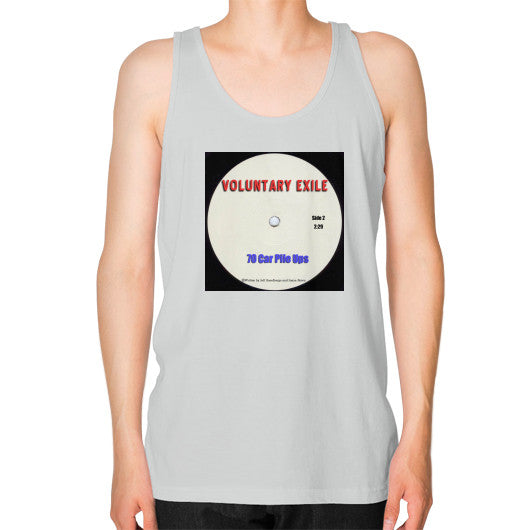 Unisex Fine Jersey Tank (on man) Silver - Voluntary Exile