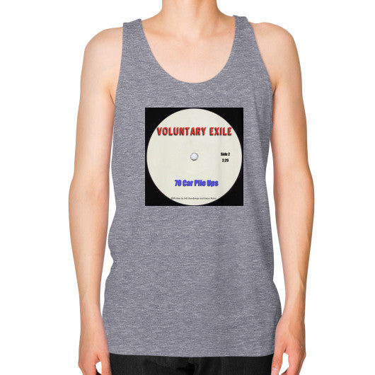 Unisex Fine Jersey Tank (on man) Tri-Blend Grey - Voluntary Exile