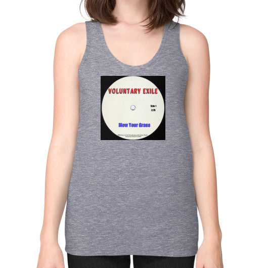 Unisex Fine Jersey Tank (on woman) Tri-Blend Grey - Voluntary Exile