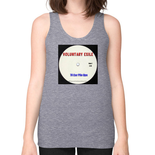 Unisex Fine Jersey Tank (on woman) Tri-Blend Grey - Voluntary Exile