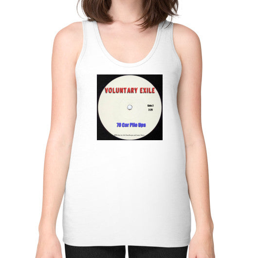 Unisex Fine Jersey Tank (on woman) White - Voluntary Exile
