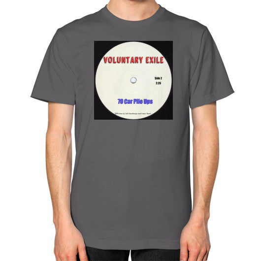 Unisex T-Shirt (on man) Asphalt - Voluntary Exile