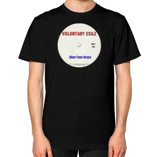 Unisex T-Shirt (on man) Black - Voluntary Exile