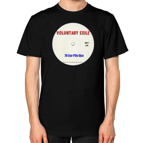 Unisex T-Shirt (on man) Black - Voluntary Exile