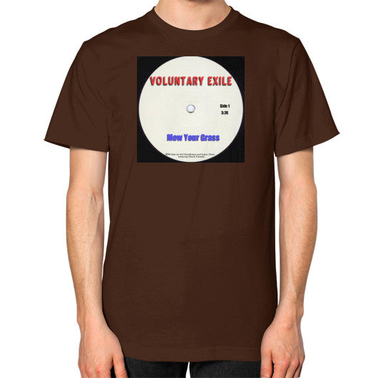 Unisex T-Shirt (on man) Brown - Voluntary Exile