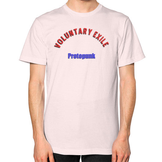 Unisex T-Shirt (on man) Light pink - Voluntary Exile