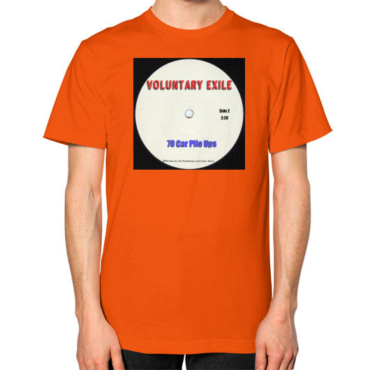 Unisex T-Shirt (on man) Orange - Voluntary Exile