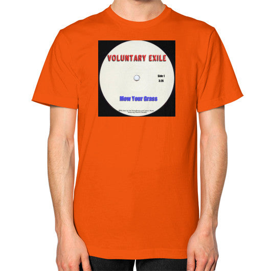 Unisex T-Shirt (on man) Orange - Voluntary Exile
