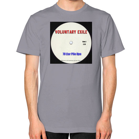 Unisex T-Shirt (on man) Slate - Voluntary Exile