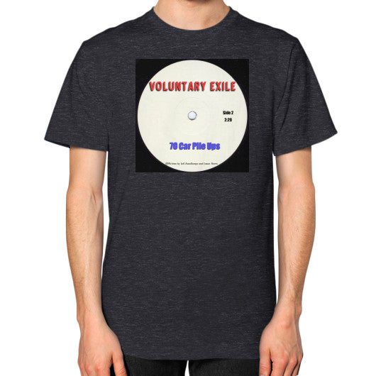 Unisex T-Shirt (on man) Tri-Blend Black - Voluntary Exile