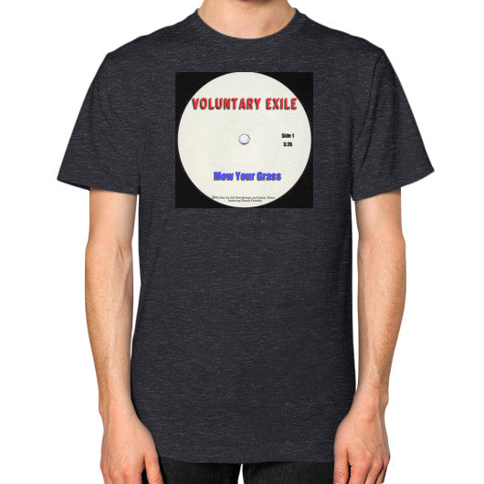 Unisex T-Shirt (on man) Tri-Blend Black - Voluntary Exile