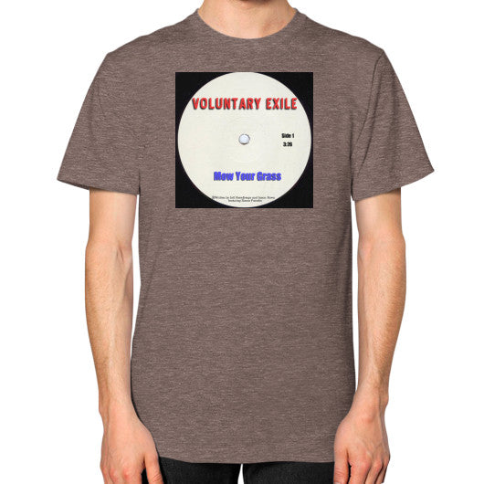 Unisex T-Shirt (on man) Tri-Blend Coffee - Voluntary Exile