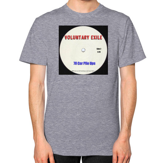 Unisex T-Shirt (on man) Tri-Blend Grey - Voluntary Exile