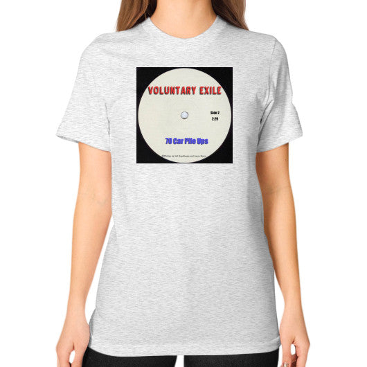 Unisex T-Shirt (on woman) Ash grey - Voluntary Exile