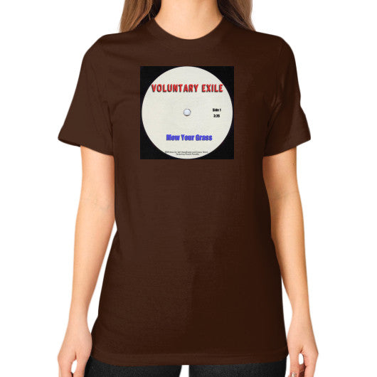 Unisex T-Shirt (on woman) Brown - Voluntary Exile