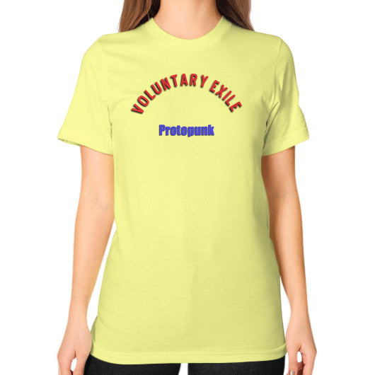 Unisex T-Shirt (on woman) Lemon - Voluntary Exile
