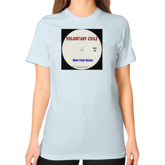 Unisex T-Shirt (on woman) Light blue - Voluntary Exile