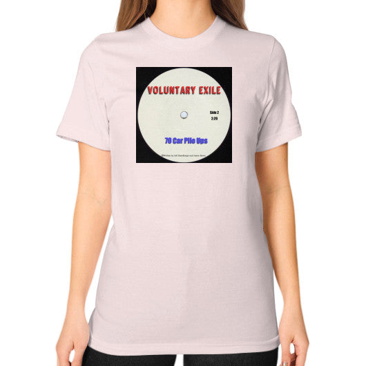 Unisex T-Shirt (on woman) Light pink - Voluntary Exile