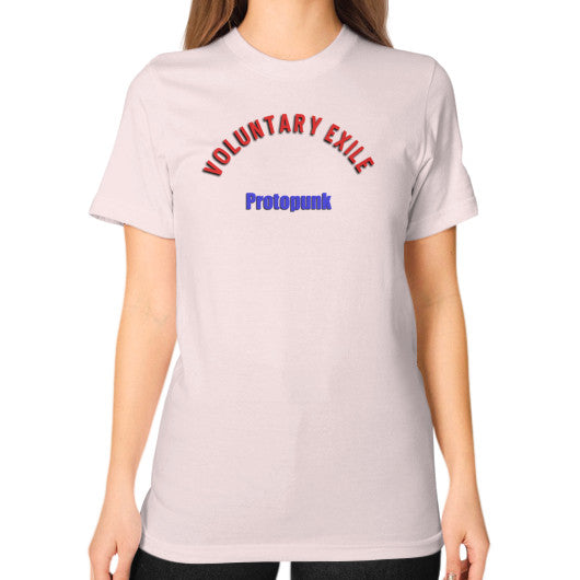 Unisex T-Shirt (on woman) Light pink - Voluntary Exile