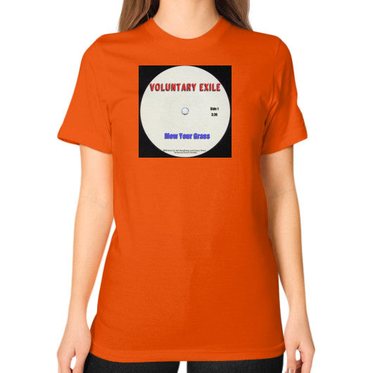 Unisex T-Shirt (on woman) Orange - Voluntary Exile