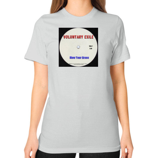 Unisex T-Shirt (on woman) Silver - Voluntary Exile