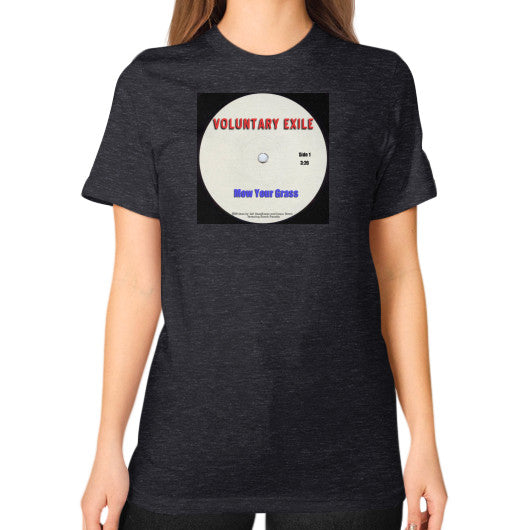 Unisex T-Shirt (on woman) Tri-Blend Black - Voluntary Exile