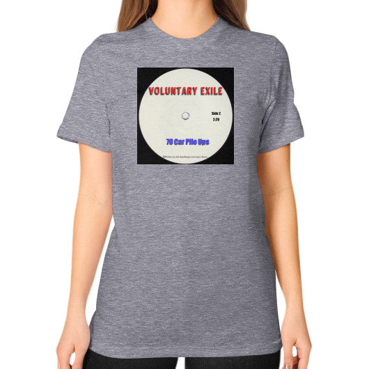 Unisex T-Shirt (on woman) Tri-Blend Grey - Voluntary Exile
