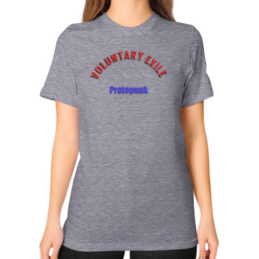 Unisex T-Shirt (on woman) Tri-Blend Grey - Voluntary Exile