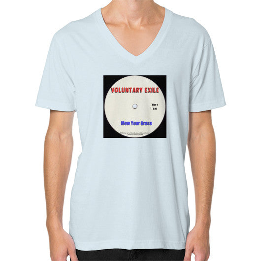 V-Neck (on man) Light blue - Voluntary Exile