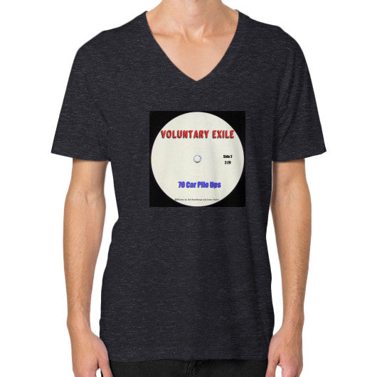 V-Neck (on man) Tri-Blend Black - Voluntary Exile