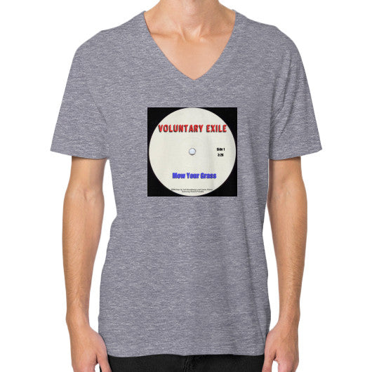 V-Neck (on man) Tri-Blend Grey - Voluntary Exile