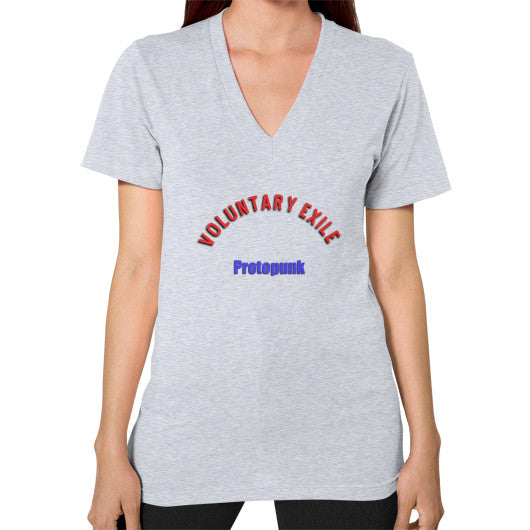 V-Neck (on woman) Heather grey - Voluntary Exile