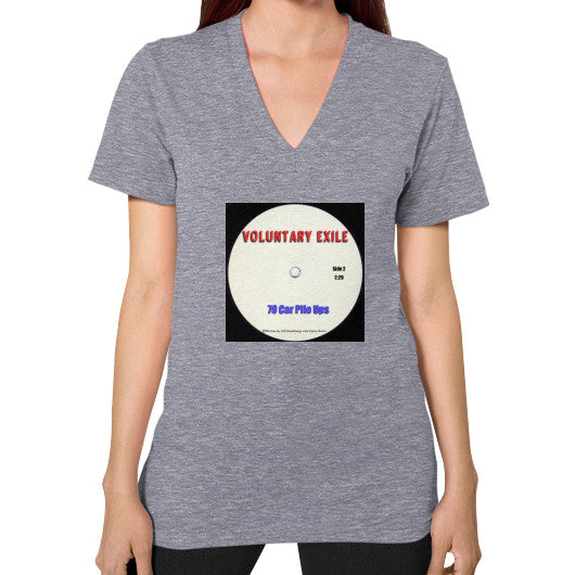 V-Neck (on woman) Tri-Blend Grey - Voluntary Exile