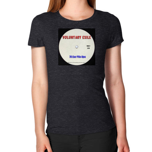 Women's T-Shirt Tri-Blend Black - Voluntary Exile