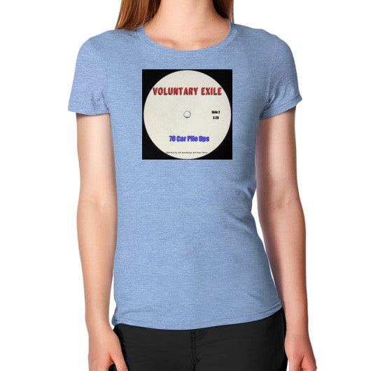 Women's T-Shirt Tri-Blend Blue - Voluntary Exile