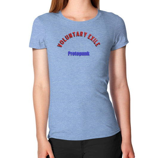 Women's T-Shirt Tri-Blend Blue - Voluntary Exile