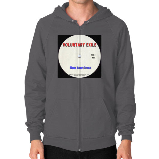 Zip Hoodie (on man) Asphalt - Voluntary Exile