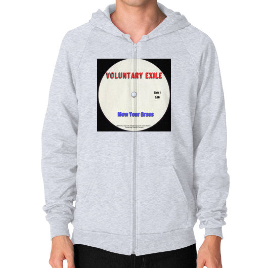 Zip Hoodie (on man) Heather grey - Voluntary Exile