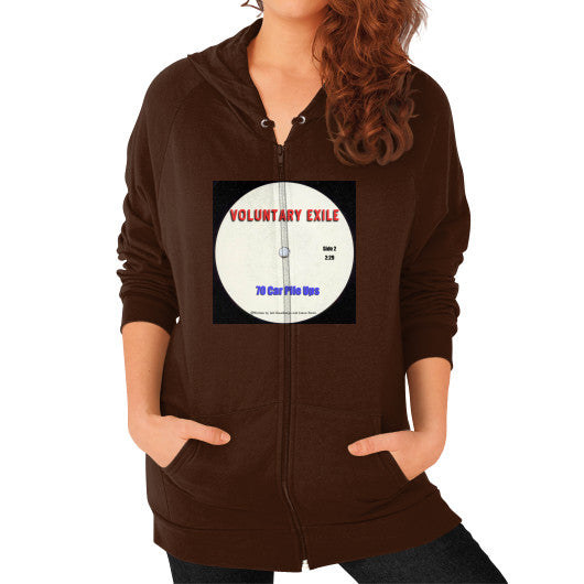 Zip Hoodie (on woman) Brown - Voluntary Exile
