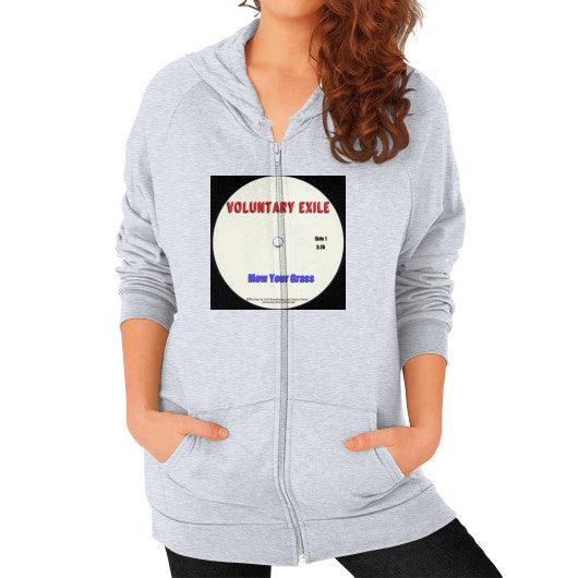 Zip Hoodie (on woman) Heather grey - Voluntary Exile