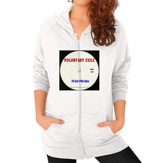 Zip Hoodie (on woman) Tri-Blend Oatmeal - Voluntary Exile